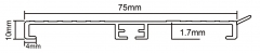 硬脂PVC橱柜踢脚线KL-S-75