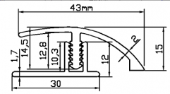 PVC地板扣条BP44-12