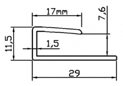 高档PVC地板扣条C8