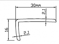 高档PVC地板扣条L15