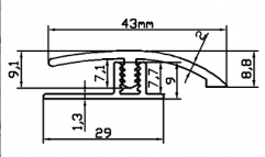 高档PVC地板扣条CP44-8